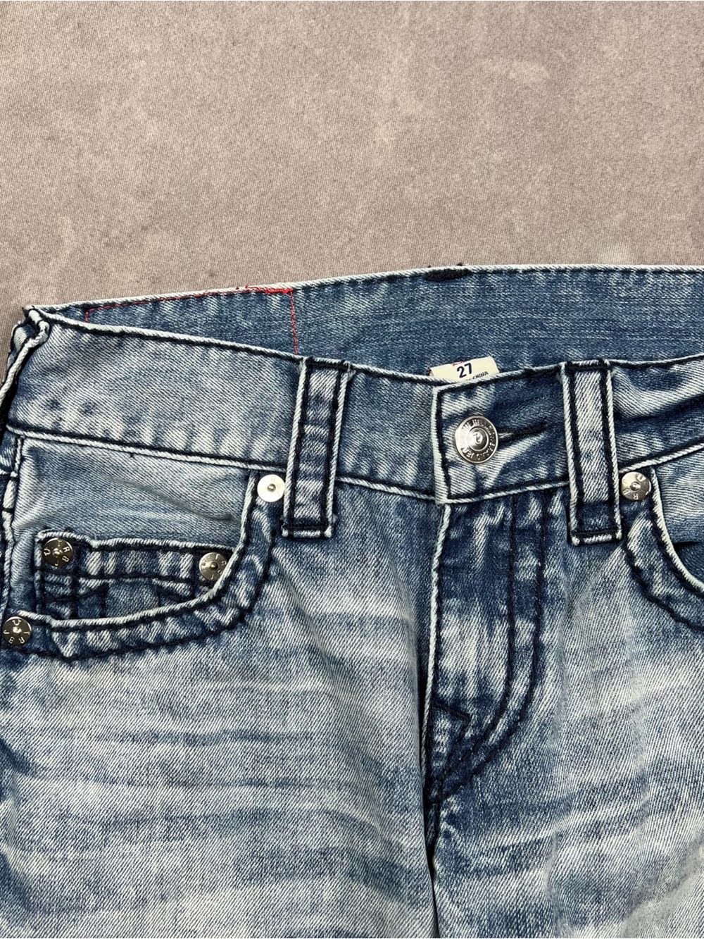 True Religion Men’s Light Wash Jeans - Picture 4 of 5